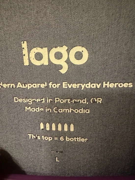 Lago Women's V-Neck Short Sleeve Tee in Slate Blue - Picture 3 of 3